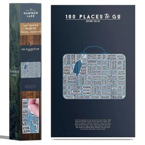 NEW 100 Places To Go Scratch Off Bucket List Poster TRAVEL EDITION Hammer + Axe